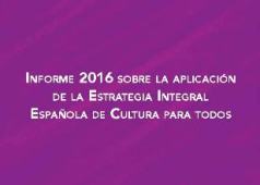 Portada del informe 2016 de cultura para todos