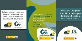 Logotipos de las publicaciones del CNLSE editadas por el Real Patronato
