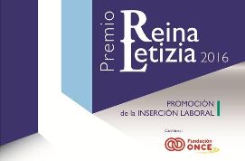Cartel Premio Reina Letizia 2016 de Promoción de la Inserción Laboral
