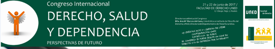Cartel Congreso Internacional Derecho, Salud y Dependencia: Perspectivas de Futuro