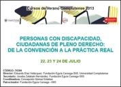 �ltimas plazas para el Curso de Verano sobre discapacidad organizado por la Fundaci�n Eguia Careaga