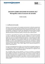 Encuesta sobre Adicciones en Euskadi 2017. Monográfico sobre el consumo de cannabis. Versión resumida