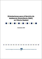 Orientaciones para el Servicio de Asistencia Domiciliaria (SAD) en Vitoria-Gasteiz