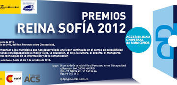 Cartel de los Premios Reina Sof&iacute;a 2012 de Accesibilidad Universal de Municipios
