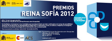 Cartel de los Premios Reina Sof&iacute;a 2012 de Accesibilidad Universal de Municipios