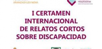 Cartel del I Certamen Internacional de relatos cortos sobre discapacidad