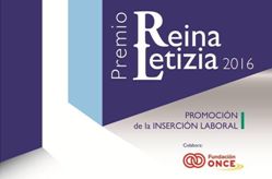 Cartel del Premio Reina Letizia 2016 de promoción de la inserción laboral