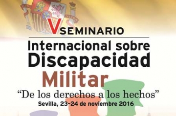 Cartel del V Seminario Internacional sobre Discapacidad Militar