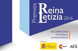 Cartel de los Premios Reina Letizia 2016 de Accesibilidad Universal de Municipios
