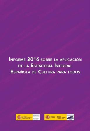 Portada del Informe 2016 de cultura para todos
