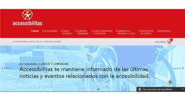 Captura de pantalla de la nueva web Accesibilitas