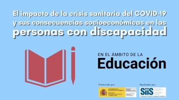 Cartel de la investigación sobre COVID-19 y discapacidad en el ámbito de la educación