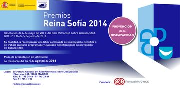Cartel de los Premios Reina Sofía 2014 de prevención de la discapacidad